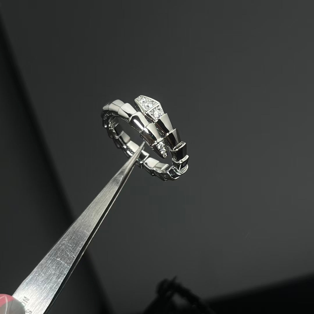 BVL Serpenti Viper Ring With Diamonds