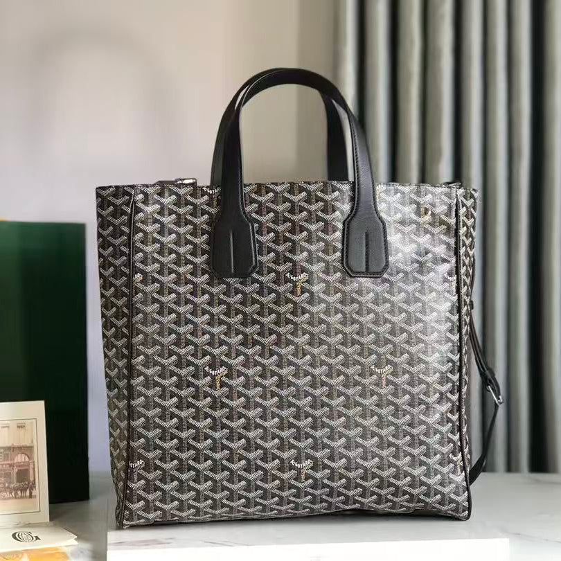 Goyard 2026 Voltaire Bag 38cm Black Goyardine Canvas