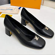 Louis Vuitton 2026 Swing Pump 55mm Black Lambskin