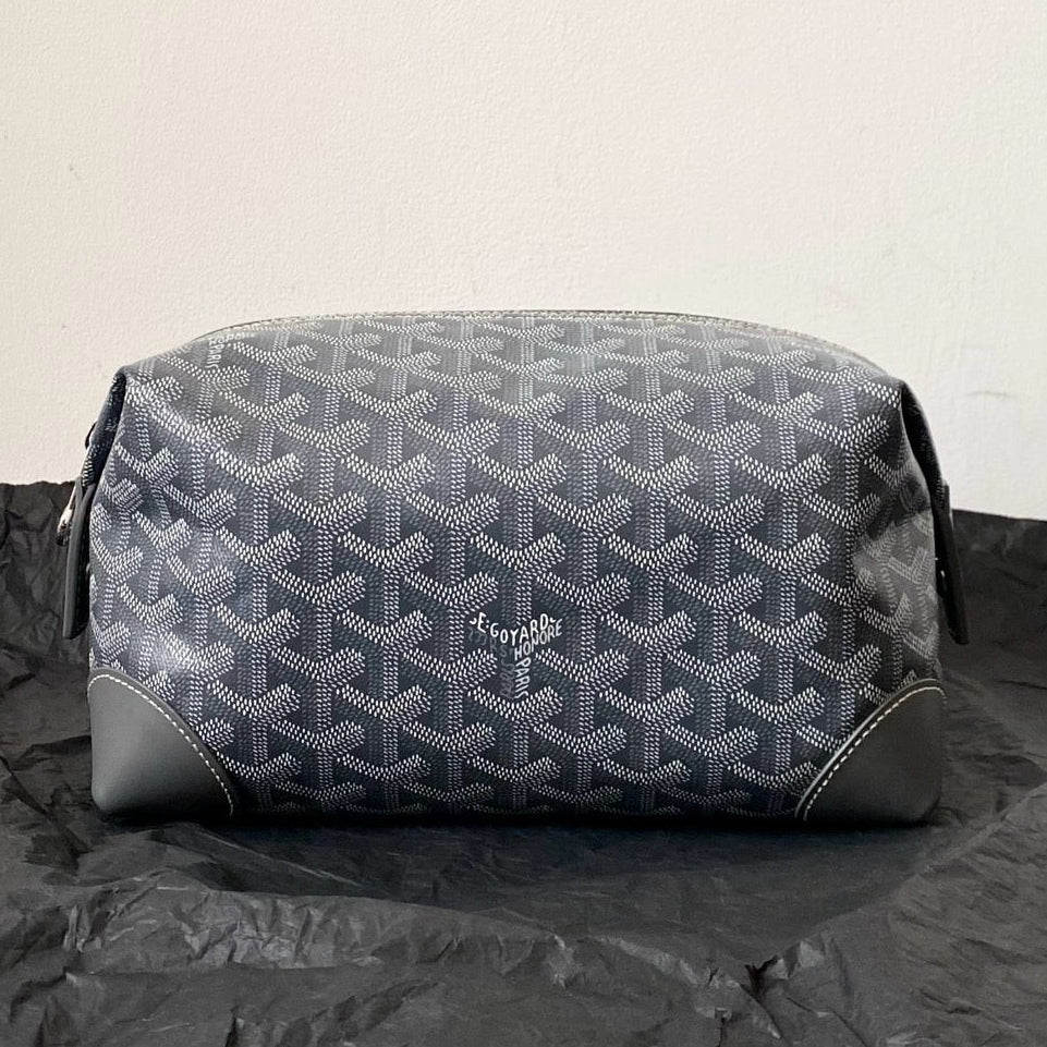 Goyard 2026 Goyard Boeing Toiletry Bag Grey Goyardine Canvas