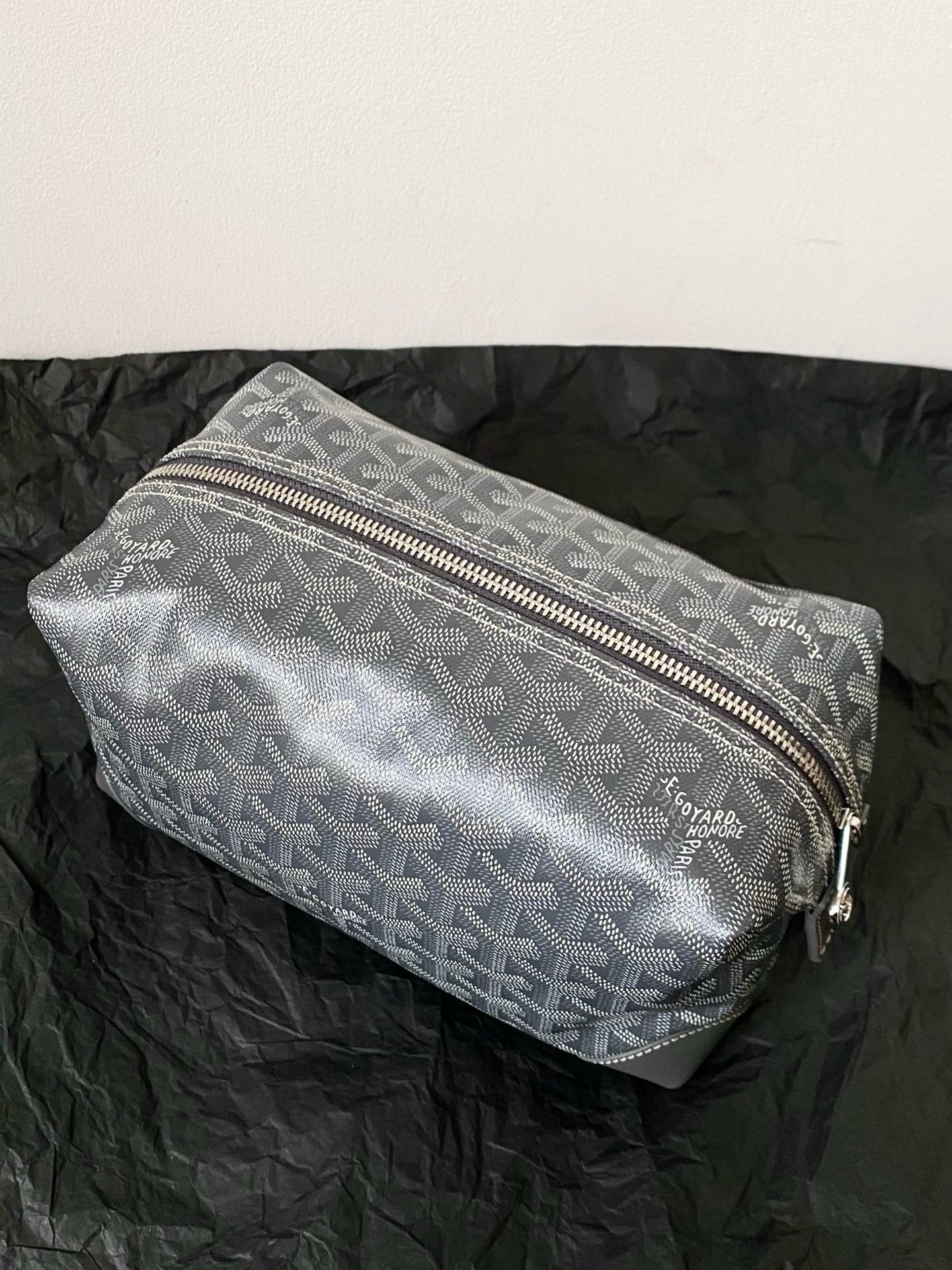 Goyard 2026 Goyard Boeing Toiletry Bag Grey Goyardine Canvas