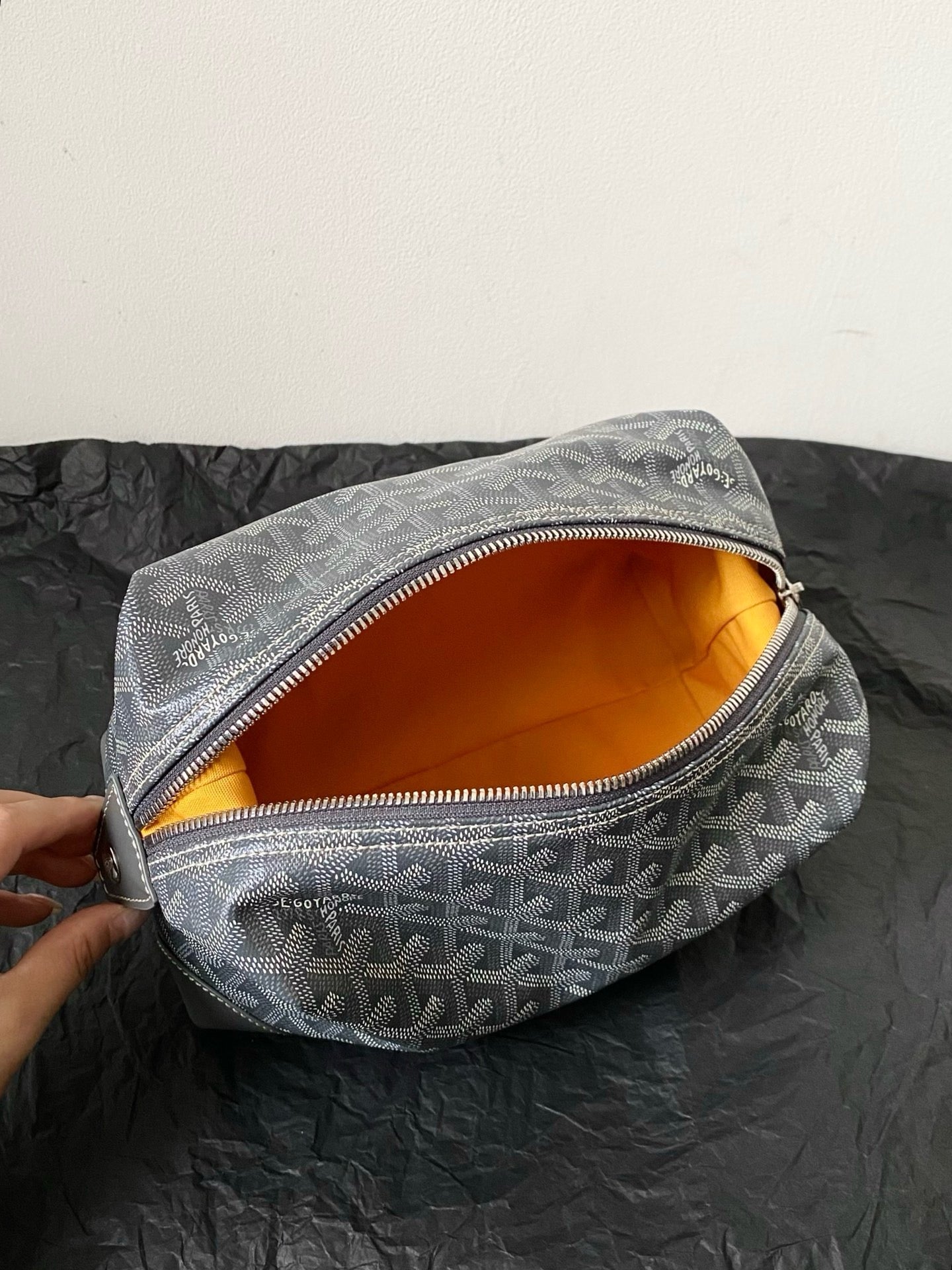 Goyard 2026 Goyard Boeing Toiletry Bag Grey Goyardine Canvas