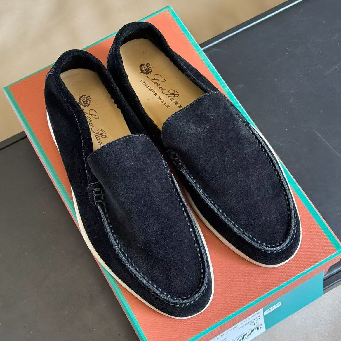 Loro Piana 2026 Summer Walk Loafer Black Suede Leather