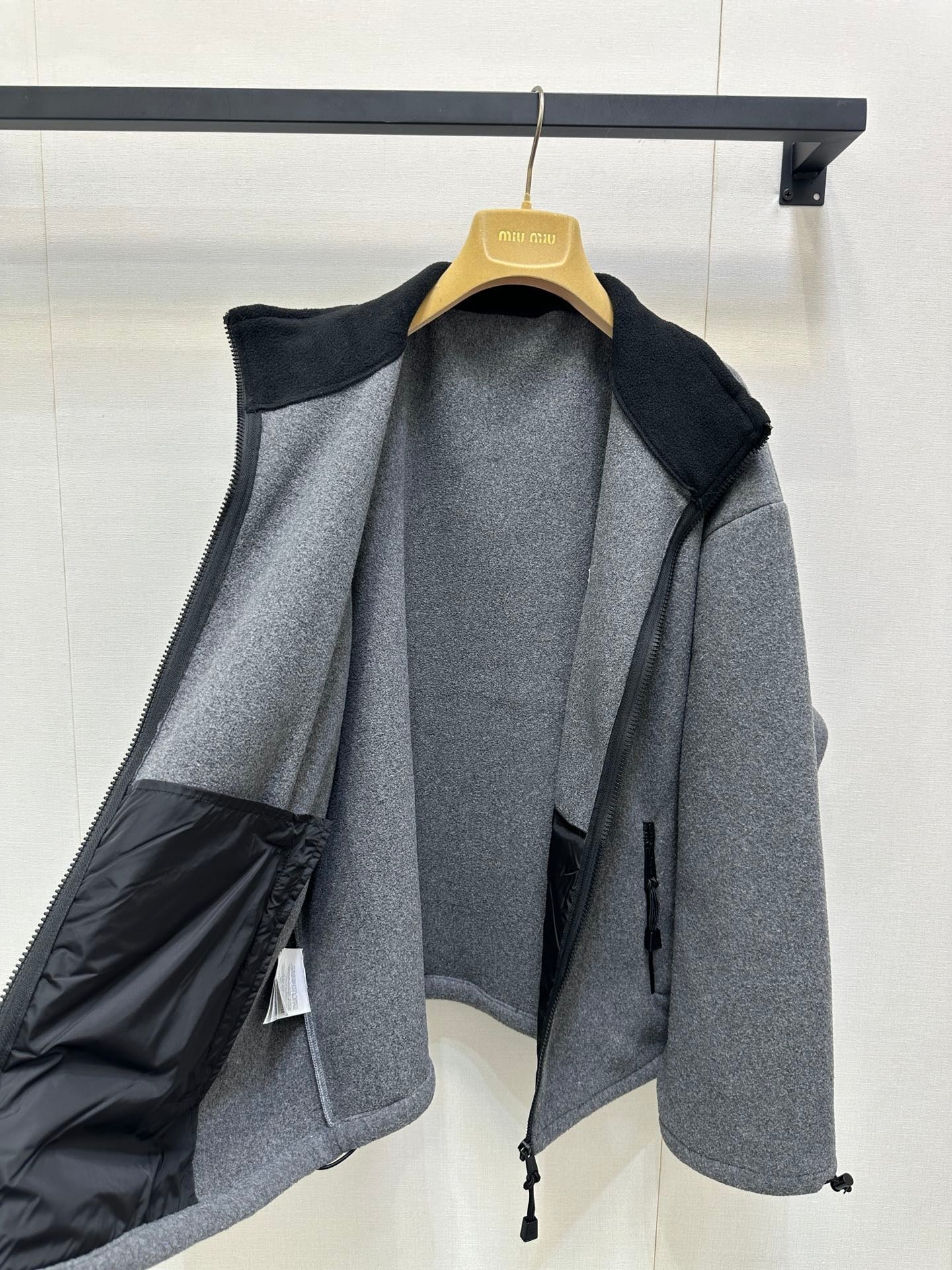 Miumiu 2026 Fleece Sweatshirt Grey Polyester