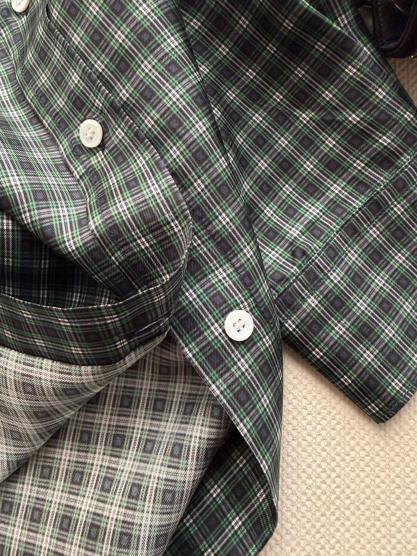 Dior 2026 Bow Shirt Green Cotton