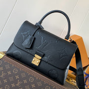 LV 2026 Madeleine Bag 30cm Black Gold Monogram Empreinte Embossed Leather