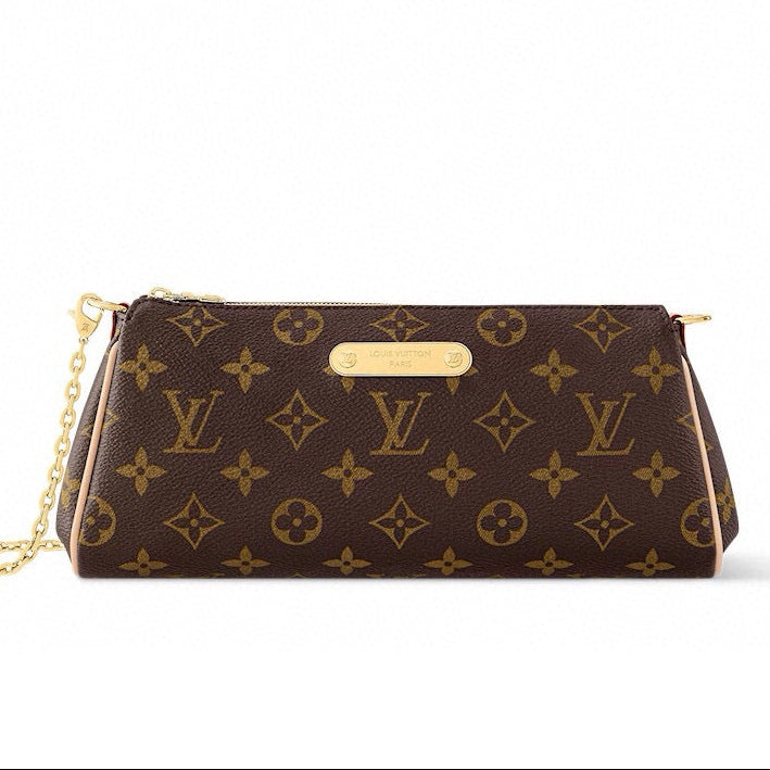 Louis Vuitton 2026 Pochette Eva Bag 27cm Brown Canvas Cowhide