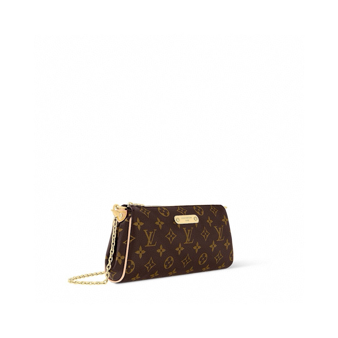 Louis Vuitton 2026 Pochette Eva Bag 27cm Brown Canvas Cowhide
