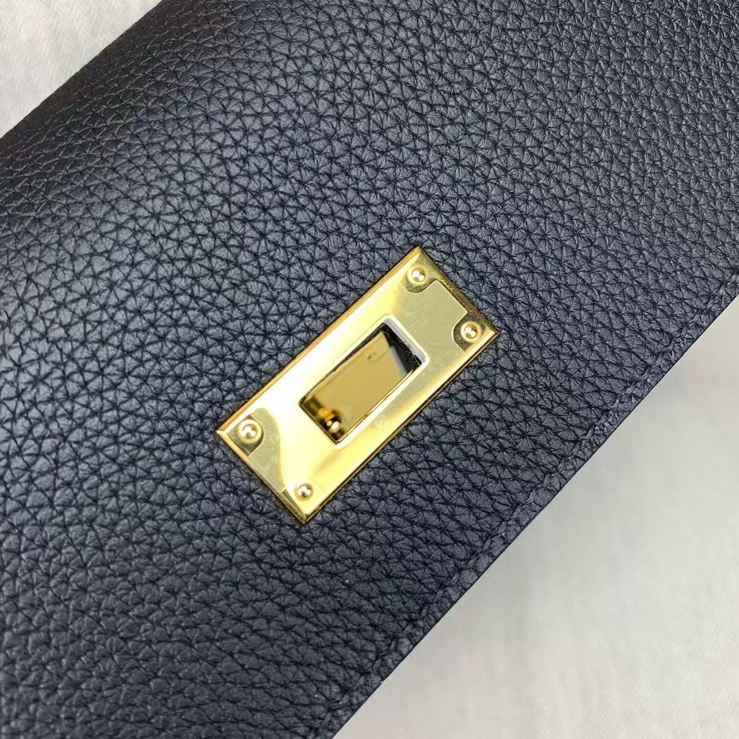 Hermes 2026 Kelly Depeches 25 cm Black Togo Leather Gold Hardware