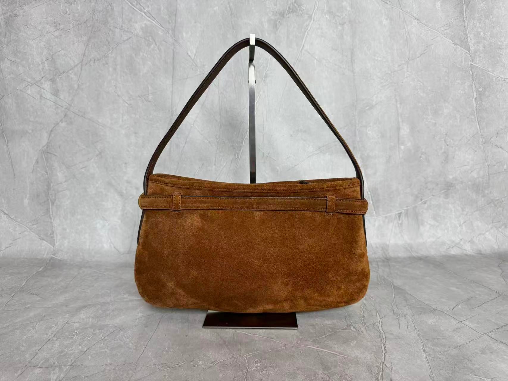 Miu Miu 2026 Aventure Bag 33cm Brown Suede Leather