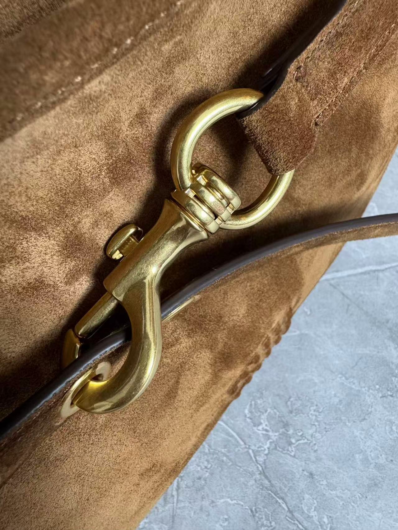 Miu Miu 2026 Aventure Bag 33cm Brown Suede Leather