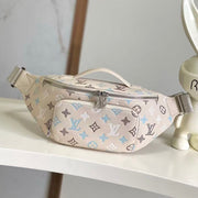 Louis Vuitton 2026 Rush Bumbag 30cm Creamy White Monogram Shadow Calfskin 157010