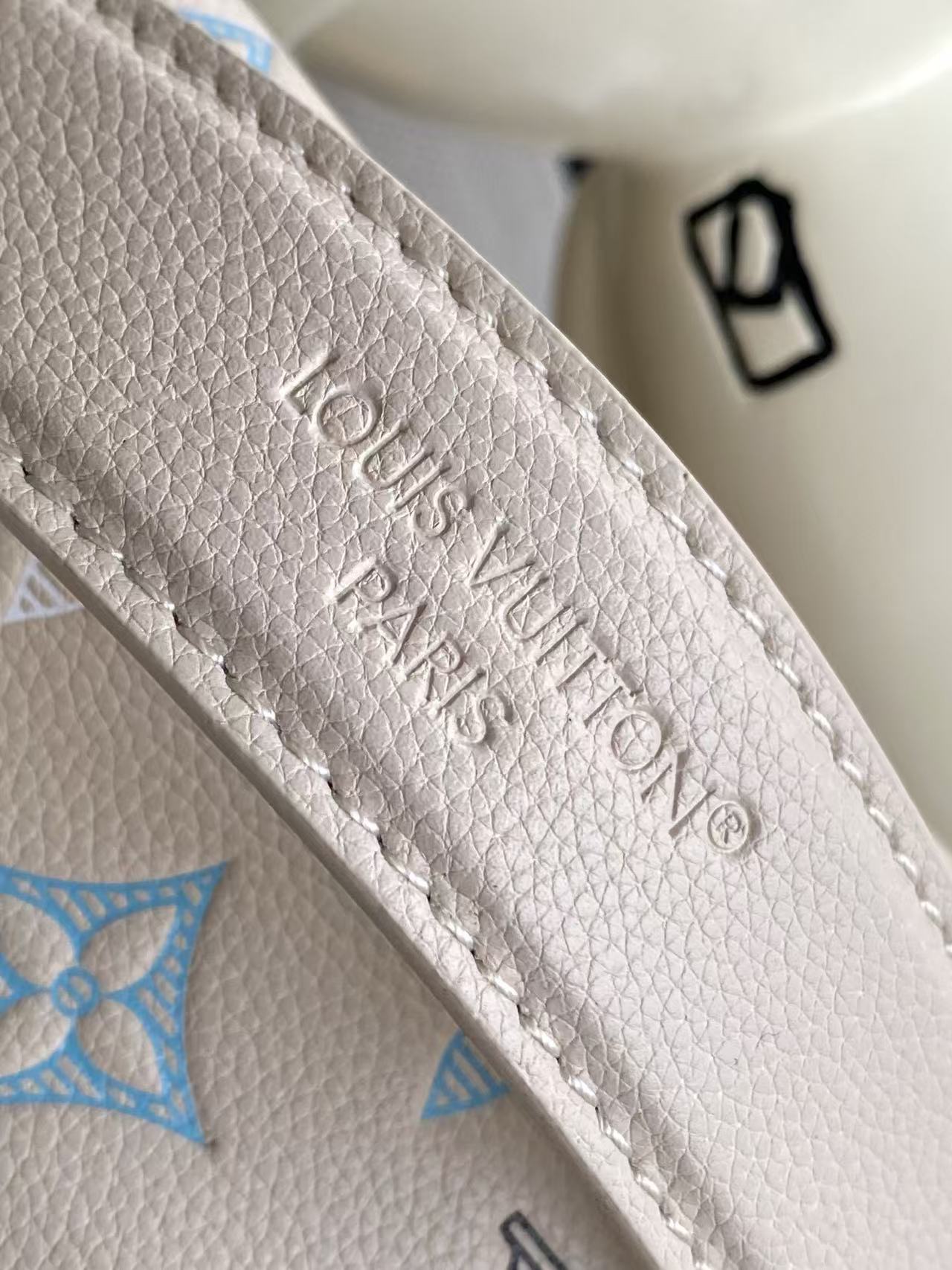 Louis Vuitton 2026 Rush Bumbag 30cm Creamy White Monogram Shadow Calfskin 157010