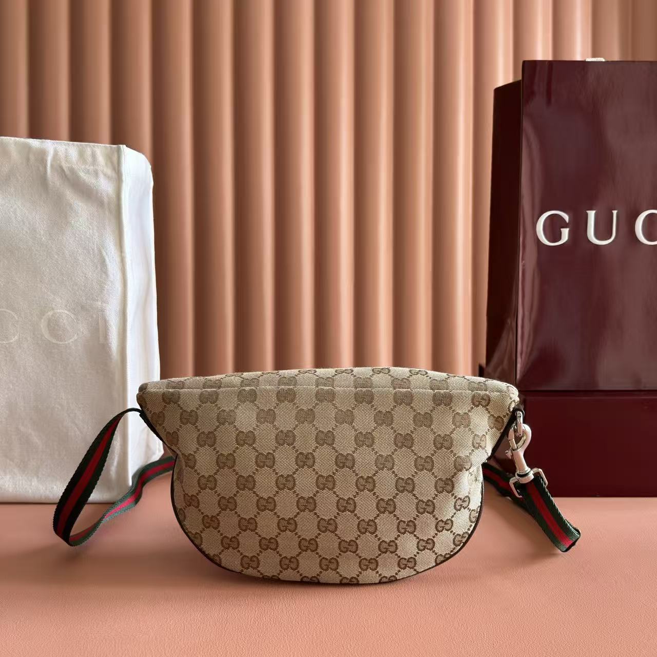Gucci 2026 Bumbag 30cm Beige Canvas Leather