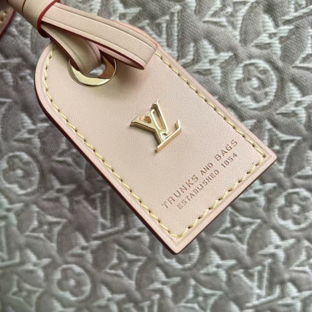 Louis Vuitton 2026 Neverfull MM Bag 31cm Beige White Canvas Leather