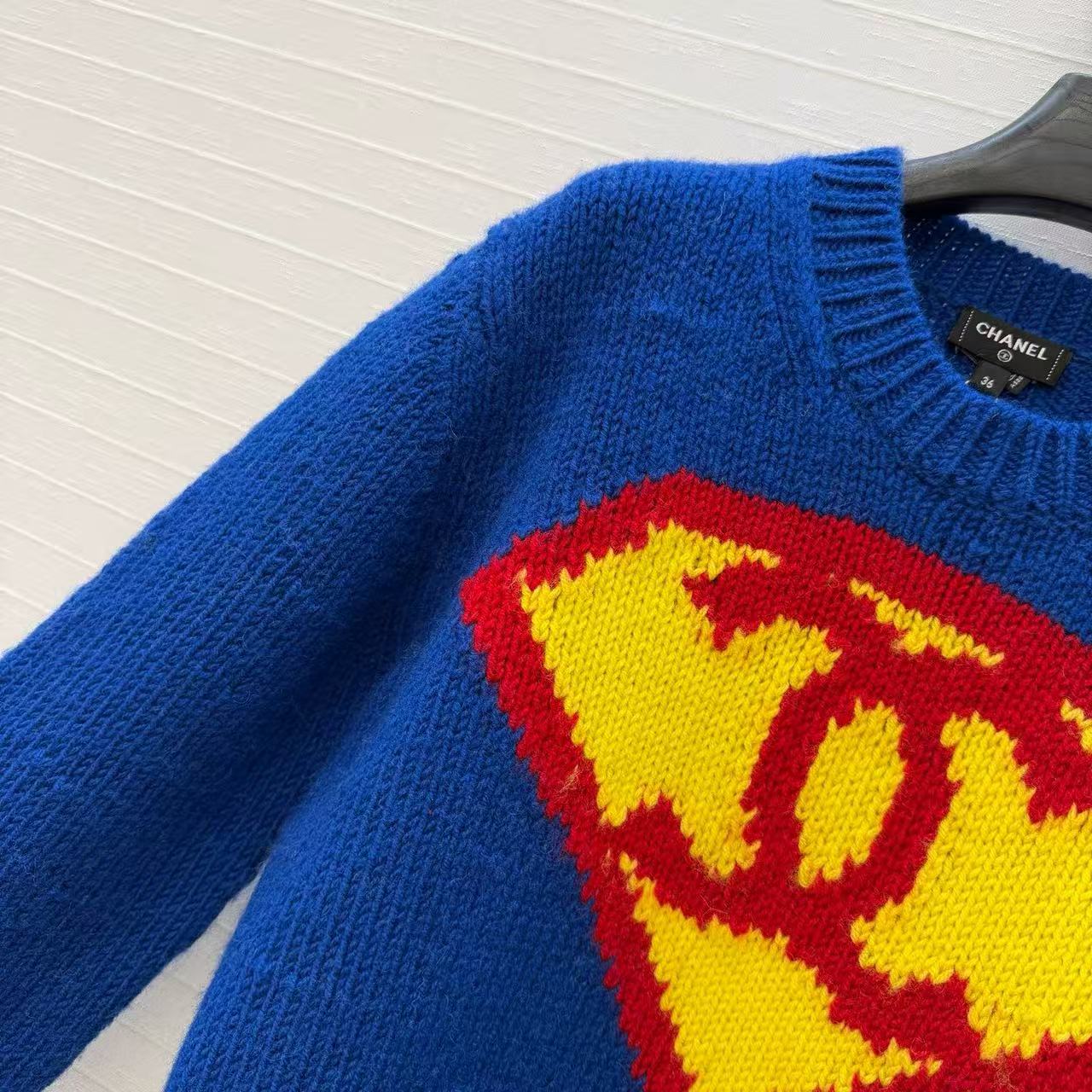 Chanel 2026 Sweater Blue Red Yellow Cashmere