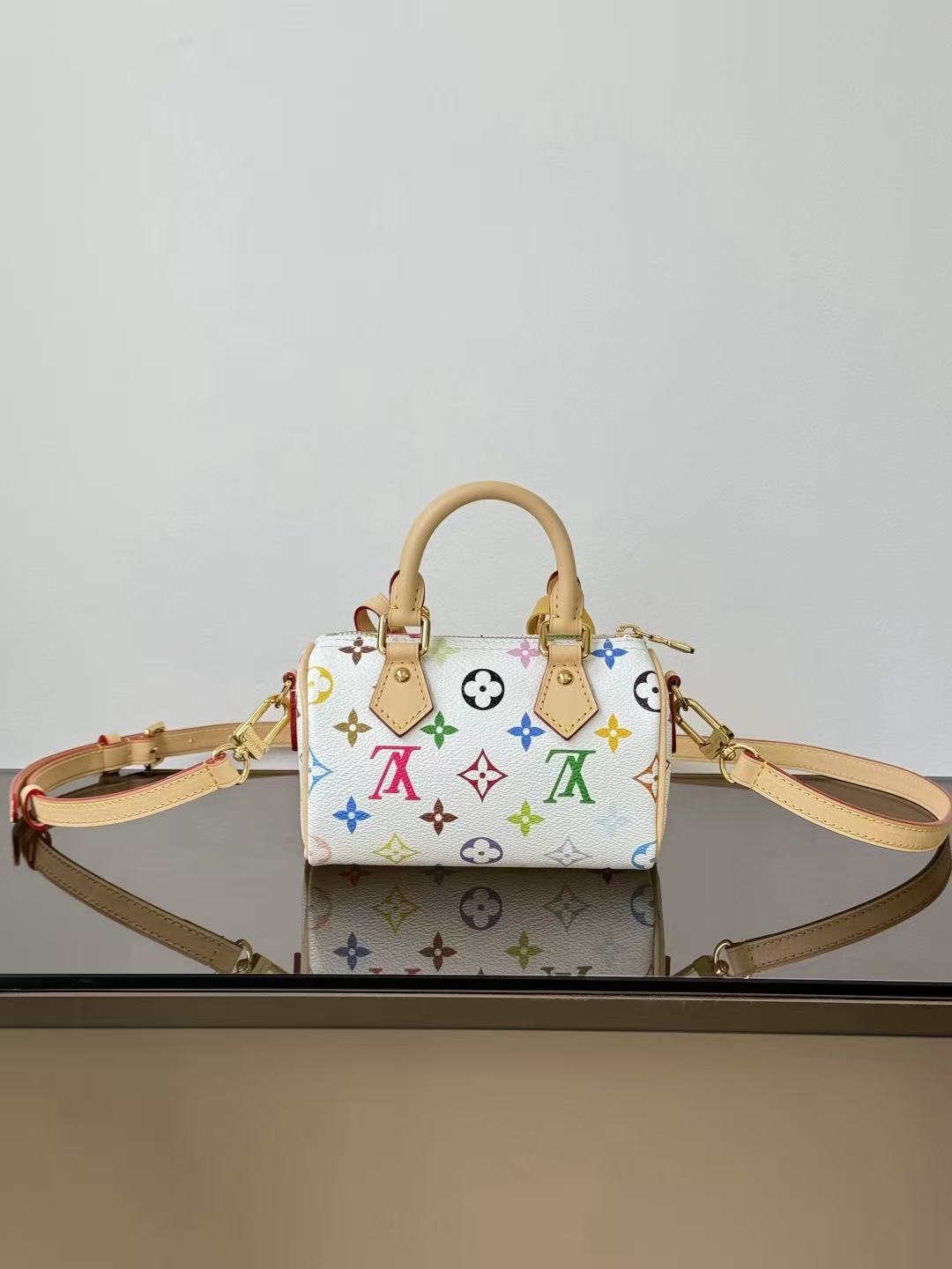 Louis Vuitton 2026 x Takashi Murakami Nano Speedy 16cm Multicolors Canvas Leather