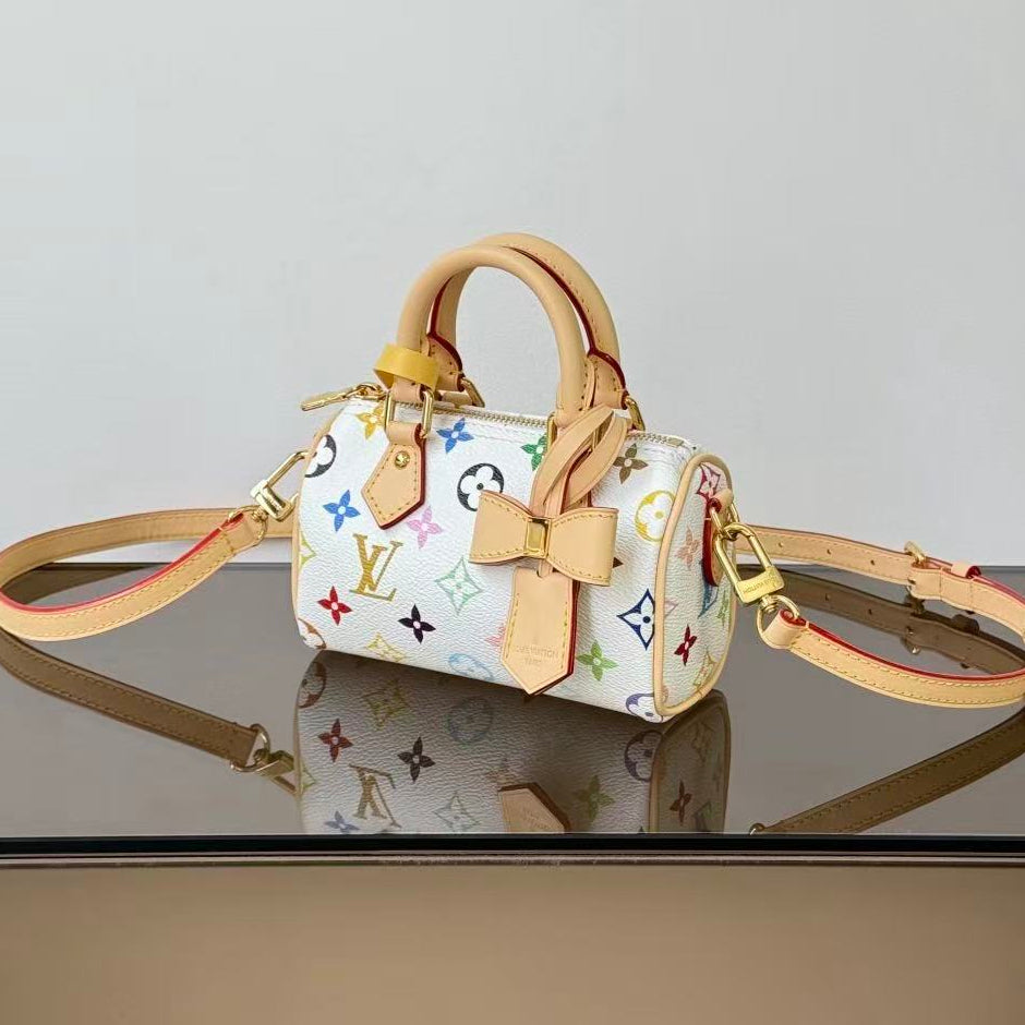 Louis Vuitton 2026 x Takashi Murakami Nano Speedy 16cm Multicolors Canvas Leather