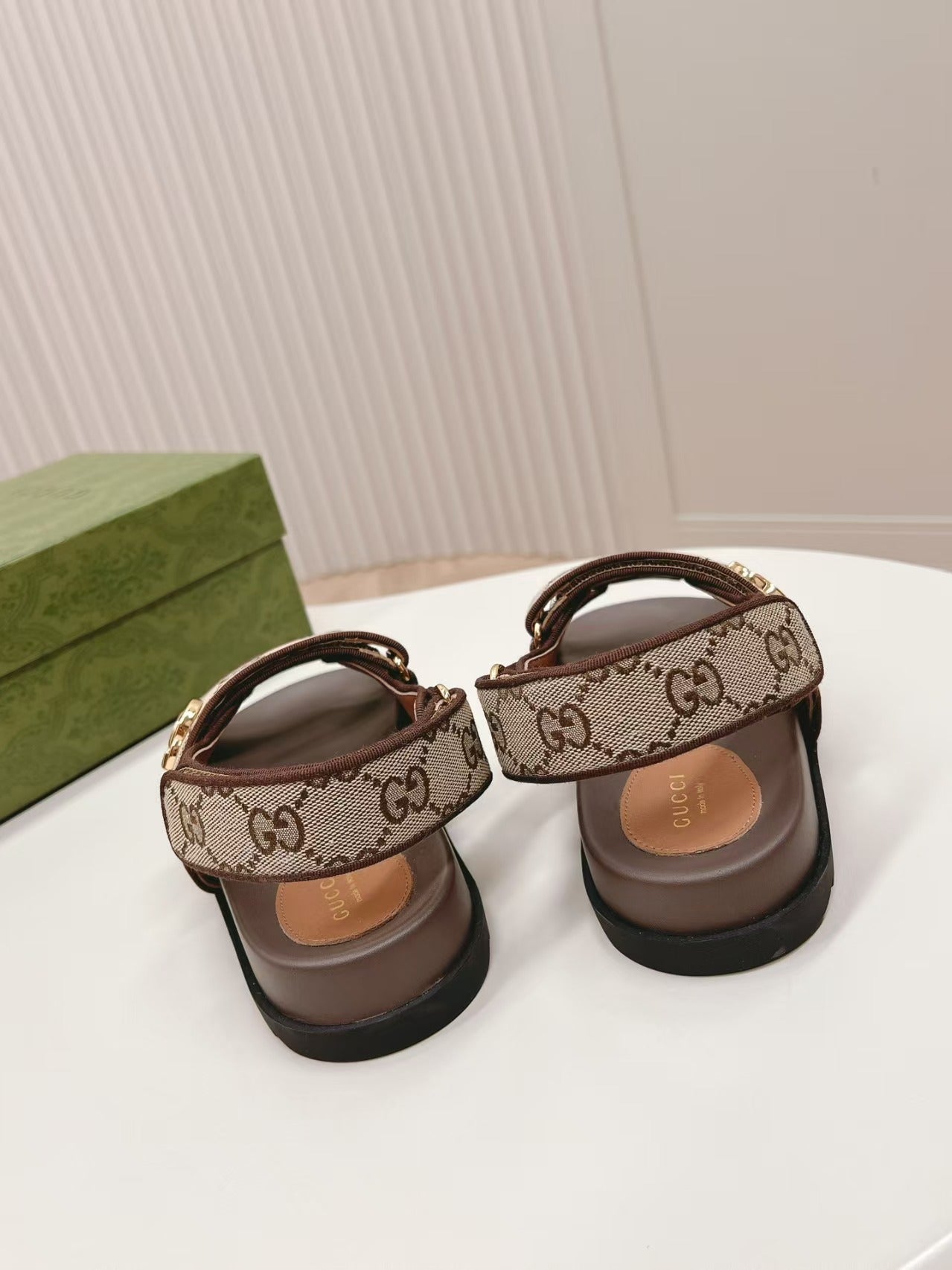 Gucci 2026 GG Pattern Sandal Canvas Leather