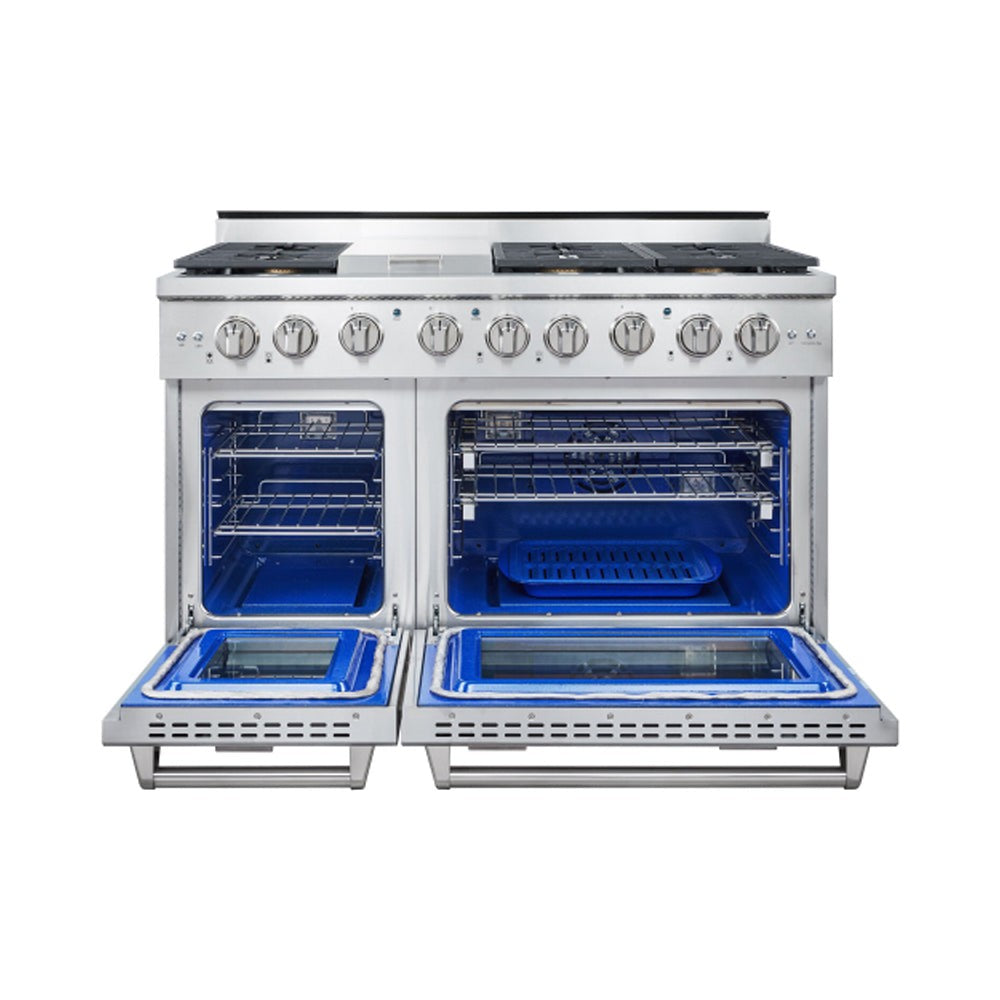 NXR 48" Professional Range with Six Burners, Griddle, and Convection Ovens