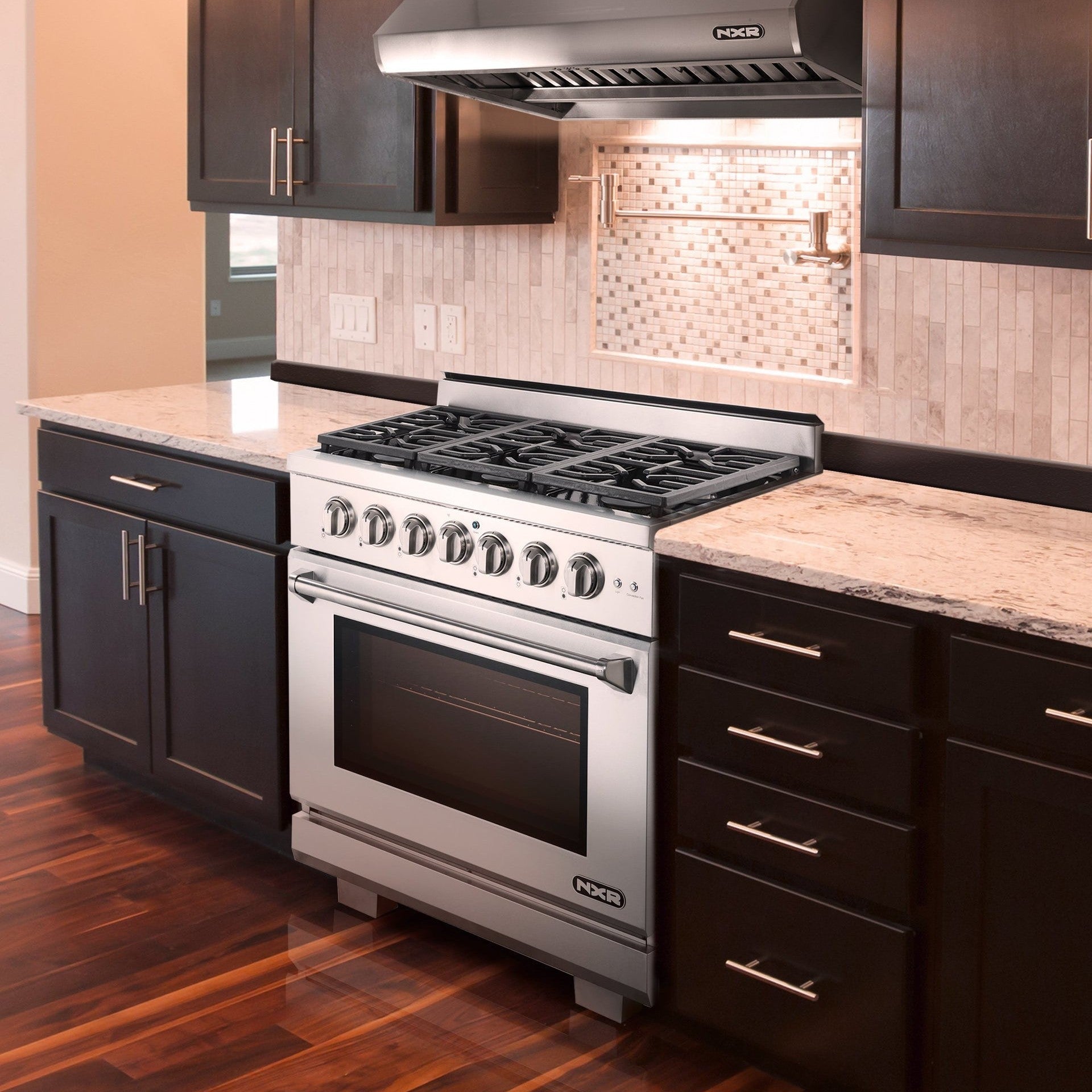NXR 36" Professional Range with Six Burners and Convection Oven
