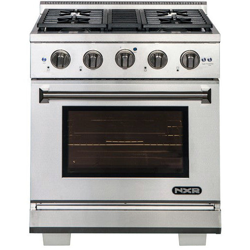 NXR 30" Professional Dual Fuel Range with Four Burners and Convection Oven