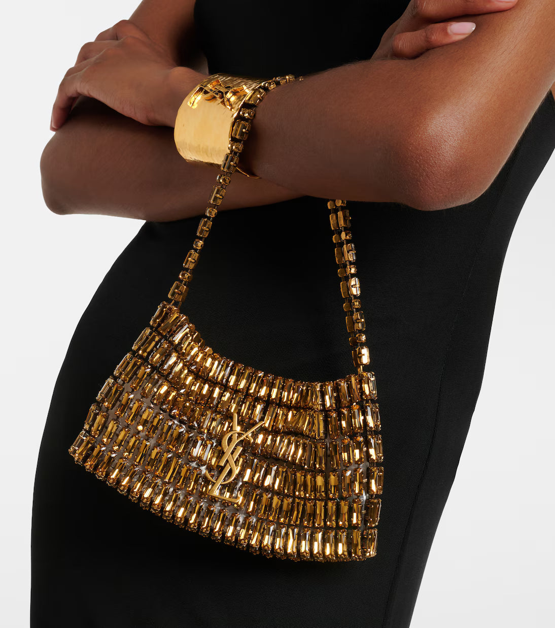 YSL 2026 Evening Bag 18cm Crystal