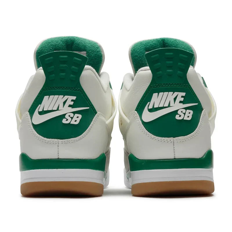 Nike Jordan 4 Retro Pine Green Ivory Gray Suede Leather