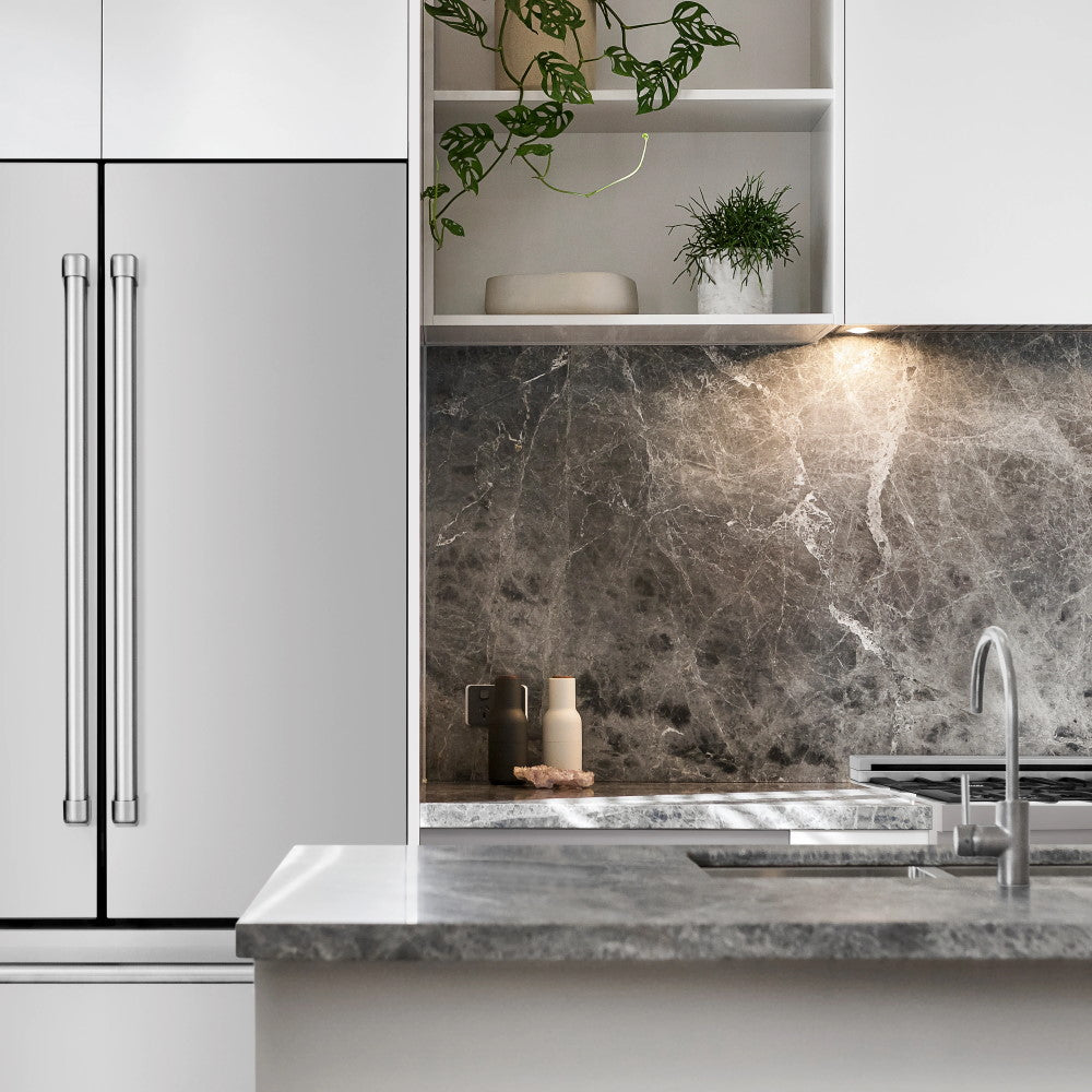 ZLINE 36" 22.5 cu. ft Freestanding French Door Refrigerator with Ice Maker in Fingerprint Resistant Stainless Steel (RFM-36)
