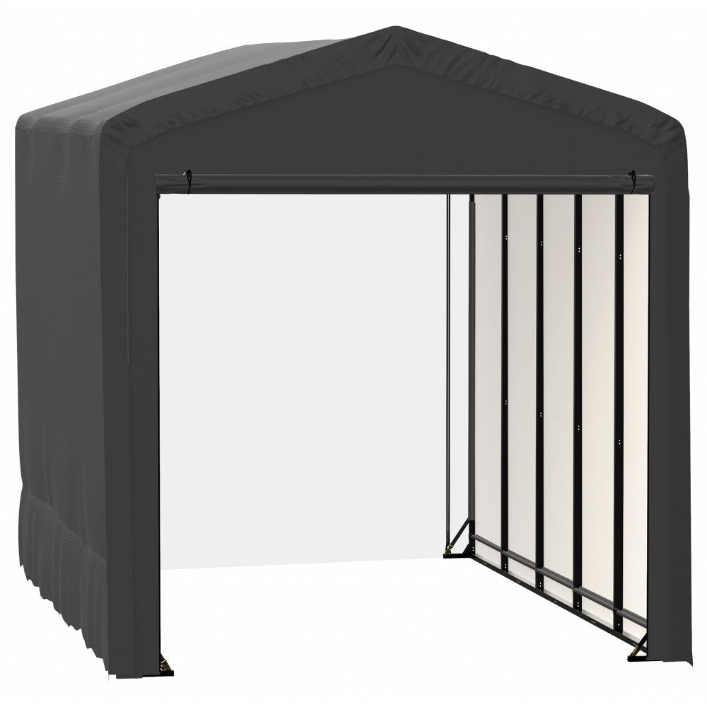 ShelterLogic ShelterTube Wind and Snow-Load Rated Garage, 14 ft. Wide Gray