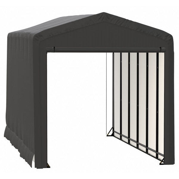 ShelterLogic ShelterTube Wind and Snow-Load Rated Garage, 14 ft. Wide Gray