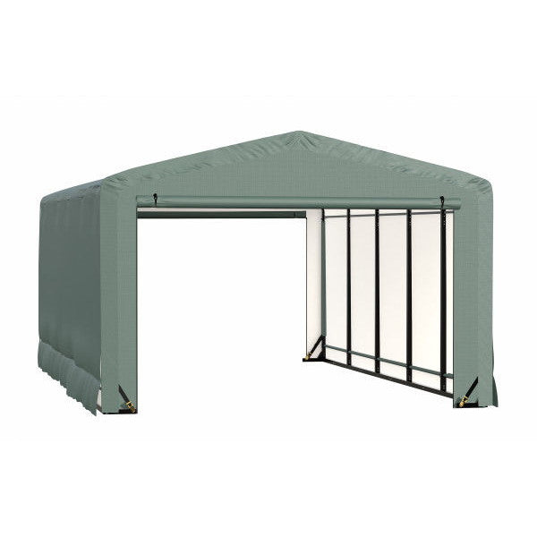 ShelterLogic ShelterTube Wind and Snow-Load Rated Garage, 12 ft. Wide Green