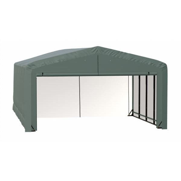 ShelterLogic ShelterTube Wind and Snow-Load Rated Garage, 20 ft. Wide  Green