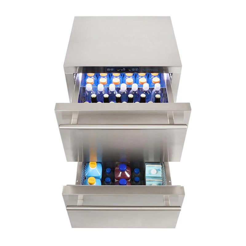 Sapphire 24" Refrigerator with Drawers