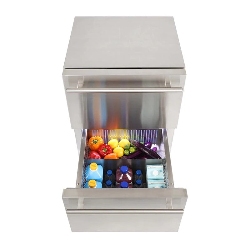 Sapphire 24" Outdoor Refrigerator with Drawers and Factory Installed Lock