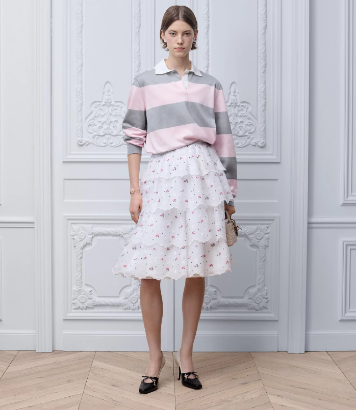 Dior 2026 Marinière Long-Sleeved Polo Shirt Cotton