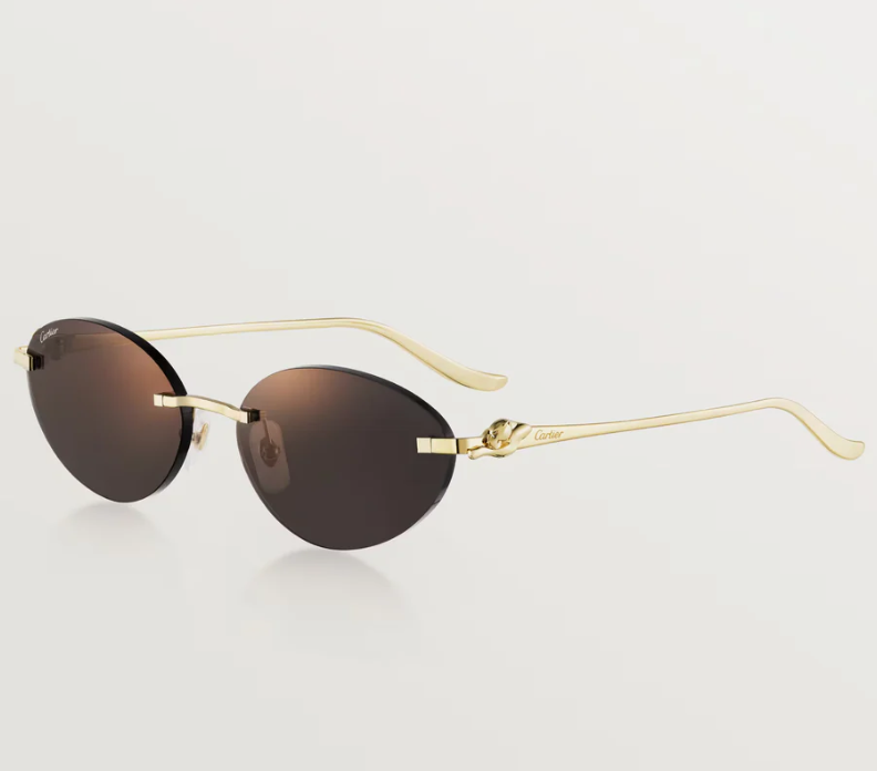 Cartier Panthère CT0504S Gold With Grey Lenses Sunglasses