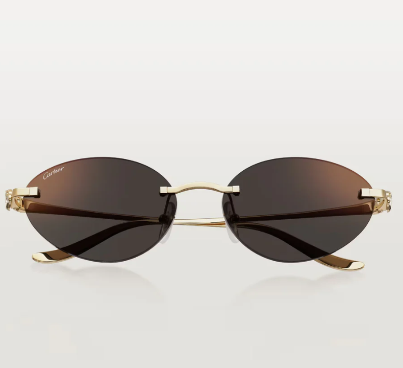 Cartier Panthère CT0504S Gold With Grey Lenses Sunglasses