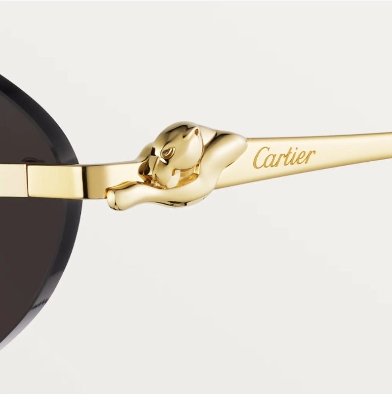Cartier Panthère CT0504S Gold With Grey Lenses Sunglasses