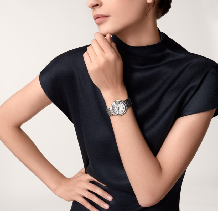 Cartier Ballon Bleu De Cartier 36mm Diamond Stainless Steel Case