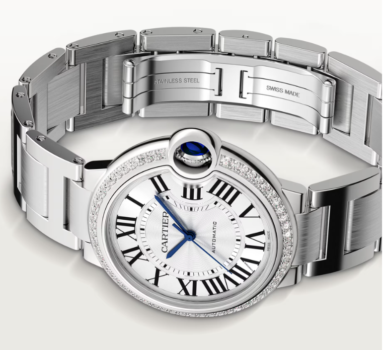 Cartier Ballon Bleu De Cartier 36mm Diamond Stainless Steel Case