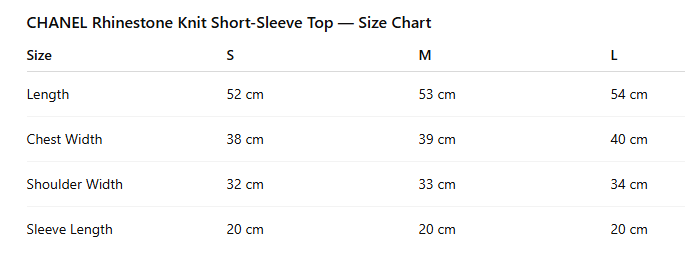 Chanel 2026 Rhinestone Knit Short-Sleeve Top Wool 330929