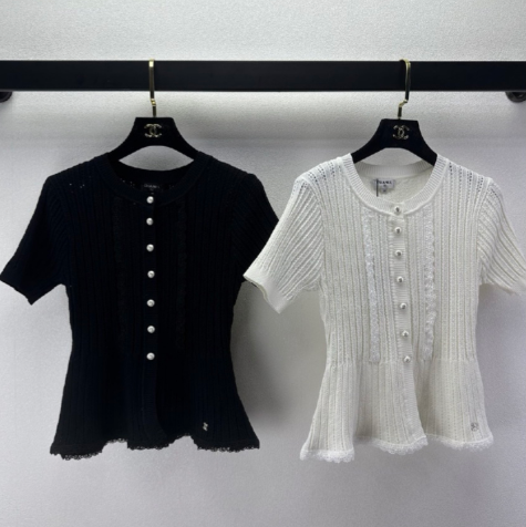 Chanel 2026 Short-sleeve Top Cotton 395474