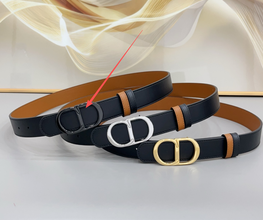 Dior 30mm Montaigne Reversible Belt Smooth Calfskin 208864