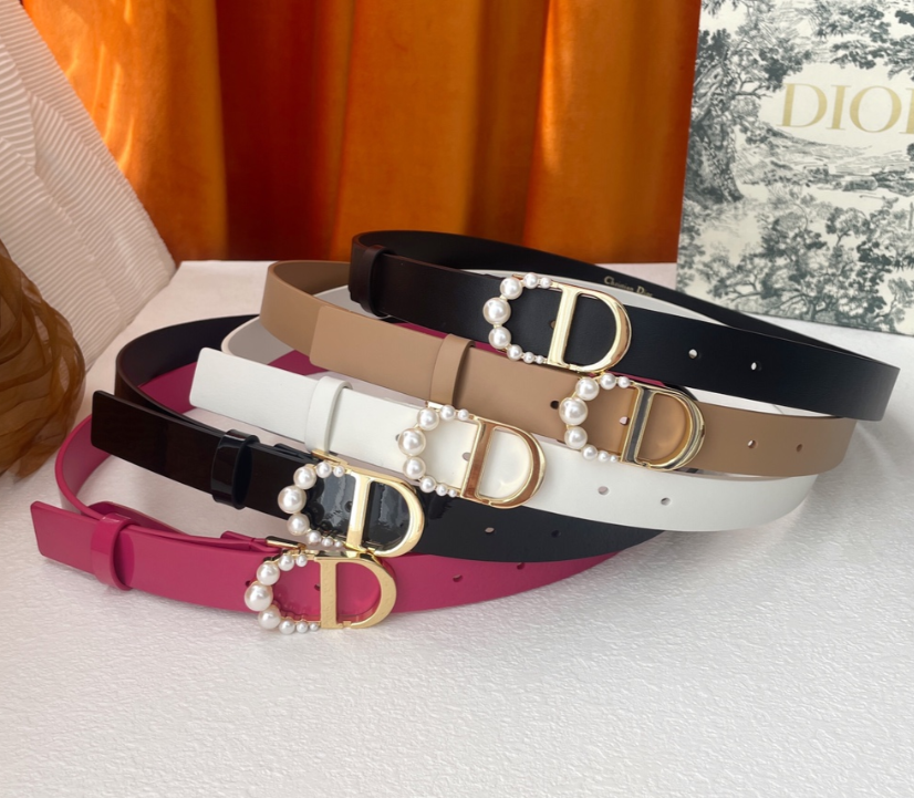 Dior Pearl Buckle Belt 185009