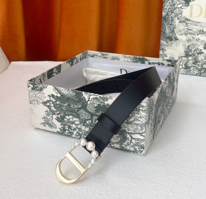 Dior Pearl Buckle Belt 185009