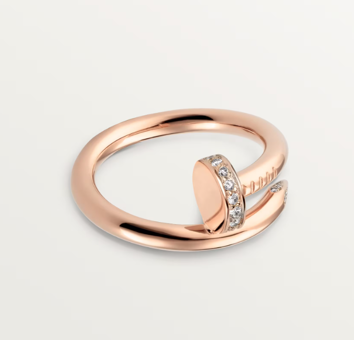 JUSTE RING 2.65MM PINK GOLD DIAMOND