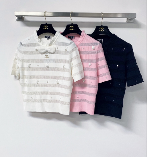 Chanel 2026 Bow Short-Sleeve Shirt Wool 690562