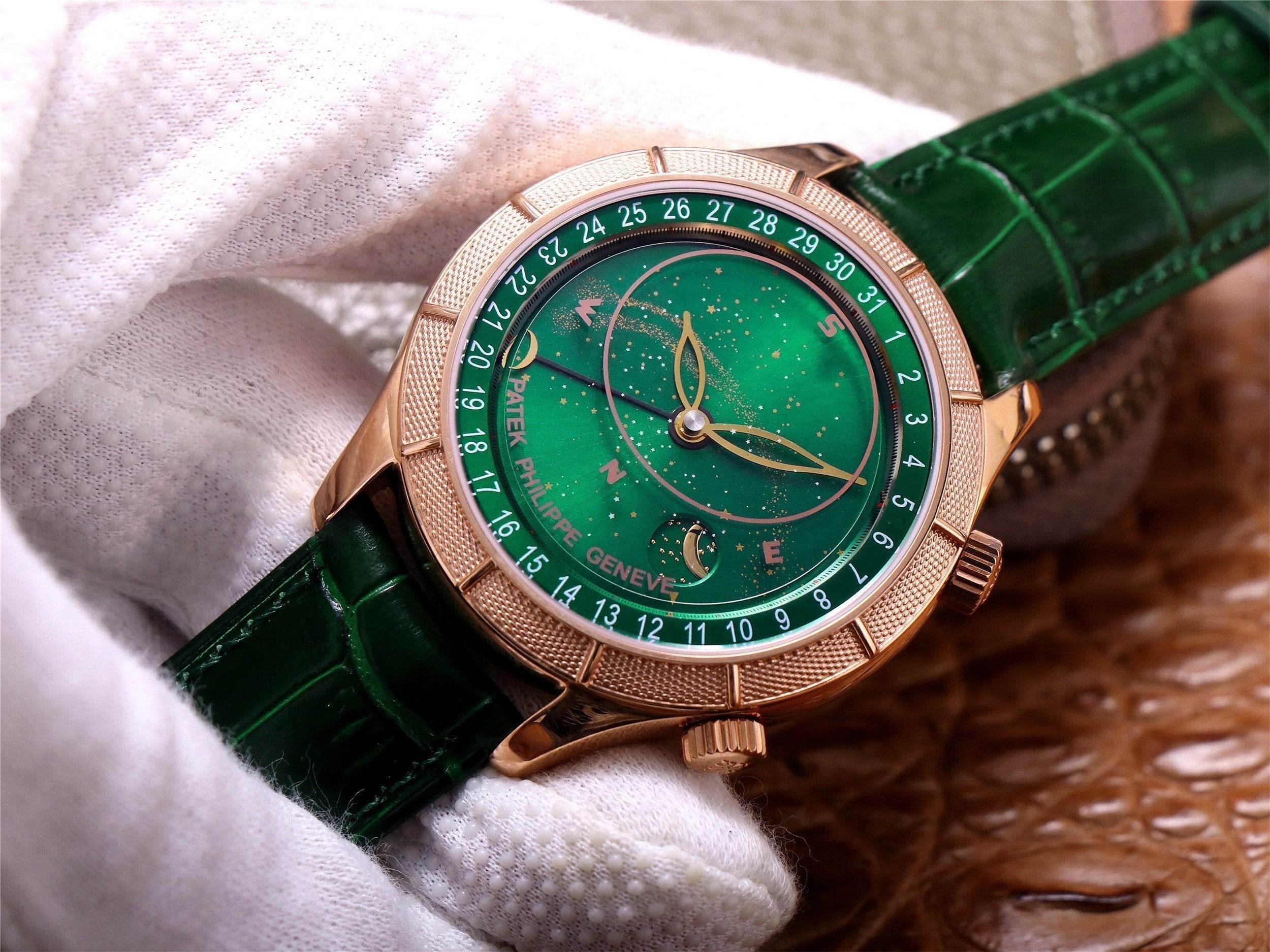 PATEK CELESTIAL GRAND COMPLICATIONS ROSE GOLD GREEN DIAL