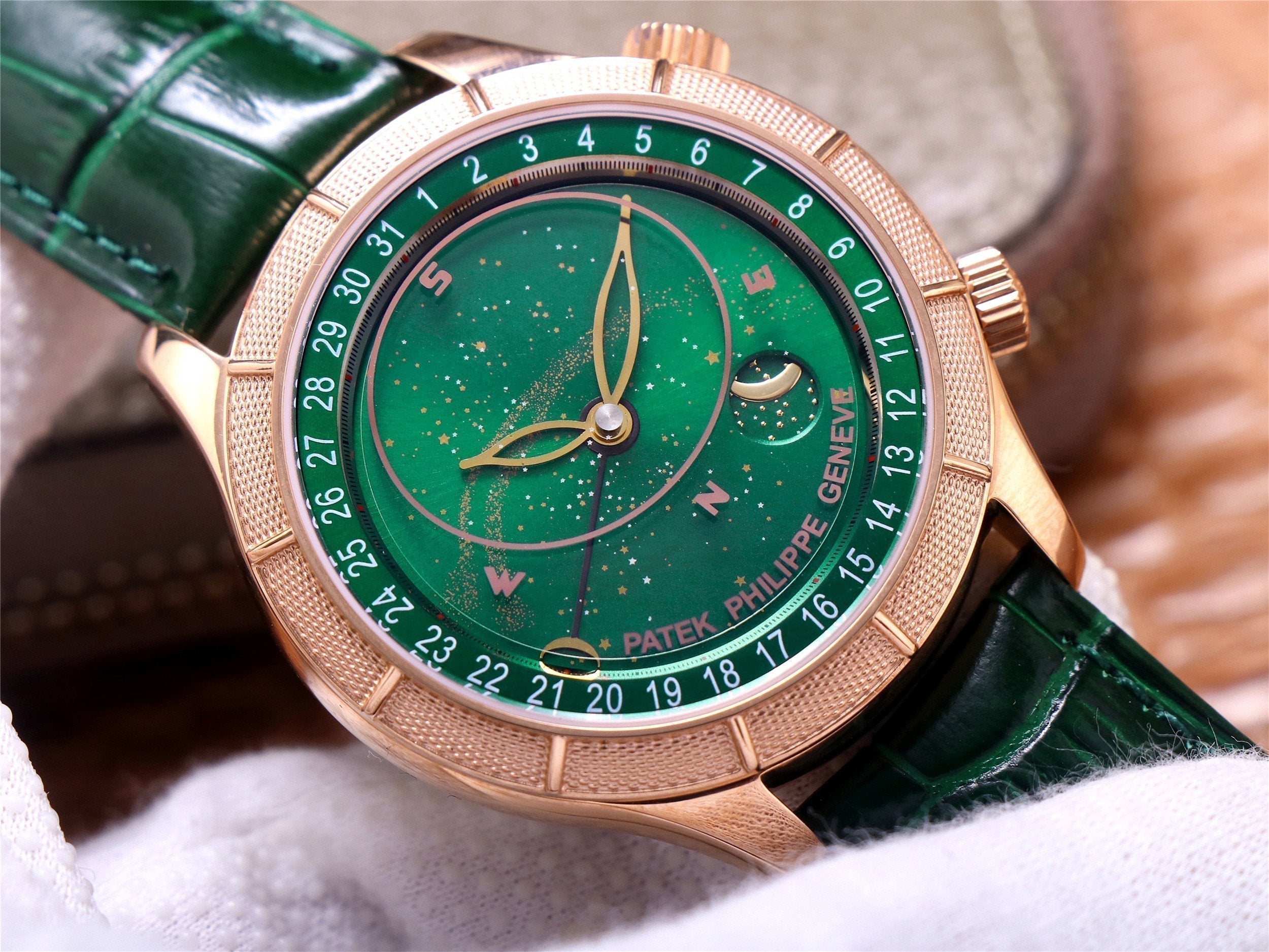 PATEK CELESTIAL GRAND COMPLICATIONS ROSE GOLD GREEN DIAL
